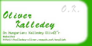 oliver kalledey business card